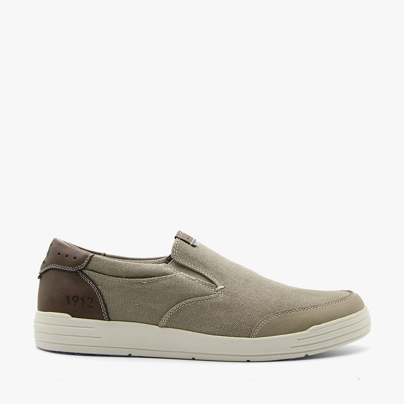 CITY WALK CANVAS SLIP-ON STONE