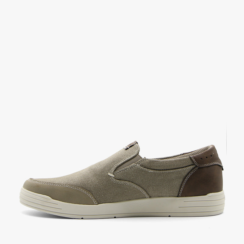 CITY WALK CANVAS SLIP-ON STONE