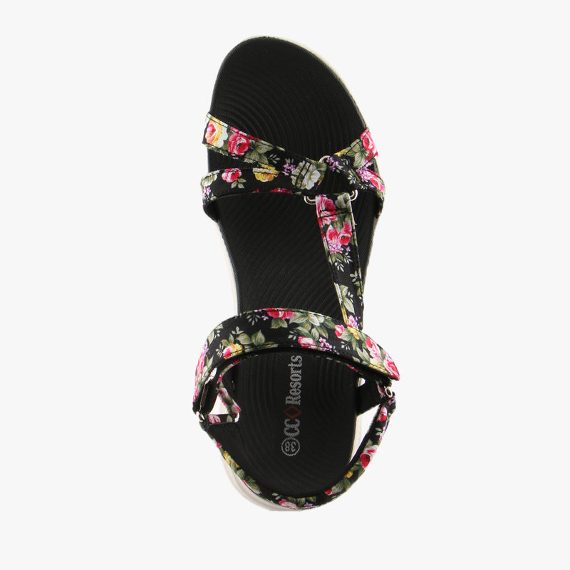 FLOSS 2 BLACK/FLORAL