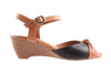 Ladies leather wedge sandal