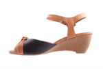 Ladies leather wedge sandal