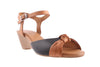 Ladies leather wedge sandal