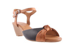 Ladies leather wedge sandal